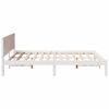 vidaXL Bedframe Wit 160 x 200 cm Massief grenenhout