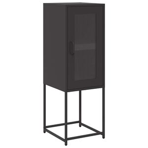 vidaXL Dressoir 36x39x107 cm koudgewalst staal zwart