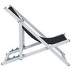 vidaXL Strandstoelen inklapbaar 2 st aluminium en textileen zwart