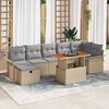 vidaXL Tuin Sofa Set 8 pcs Beige poly rattan