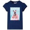 Kindershirt 128 marineblauw