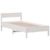 vidaXL Bedframe zonder matras massief grenenhout wit 90x200 cm