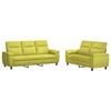 vidaXL Bankstel 2 pcs Lichtgroen Stof