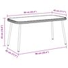 vidaXL Salontafel Bruin en zwart 90 x 45 x 43 cm poly rattan