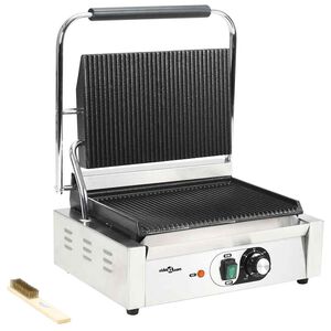 vidaXL Panini grill gegroefd 2200 W 43x30,5x20 cm