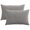 vidaXL Kussensloop 2 st ALMELO Lichtgrijs 30 x 50 cm corduroy