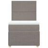 vidaXL Boxspring met matras stof taupe 100x200 cm