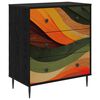 vidaXL Ladekast BONN Retro golfprint 66 x 36,5 x 76 cm Bewerkt hout