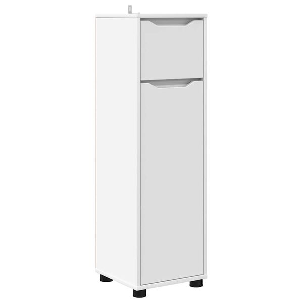 vidaXL Badkamer Kast met lade Wit 30,5 x 30 x 101 cm Bewerkt hout