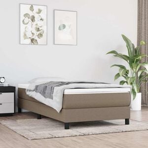 vidaXL Pocketveringmatras medium 90x200x20 cm stof taupe