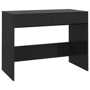 vidaXL Bureau 101x50x76,5 cm bewerkt hout zwart