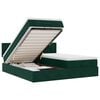 vidaXL Ottoman bed met matrassen en LED's 160x200cm fluweel