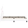 vidaXL Bedframe voor kinderen met hoofdbord Wit 90 x 200 cm PU