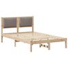vidaXL Bedframe met Gevoerd Hoofdgedeelte Taupe 120 x 200 cm