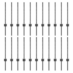vidaXL Afrasteringspaal 22 pcs Grijs 100 cm Staal