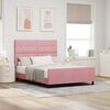 vidaXL Boxspringbed met hoofdeinde Roze 140 x 200 cm Fluweel