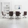 vidaXL Eetkamerstoelen 6 st stof taupe