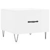 vidaXL Salontafel 50x50x40 cm bewerkt hout hoogglans wit