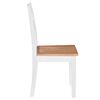 vidaXL Eetkamerstoelen 4 st massief rubberwood wit