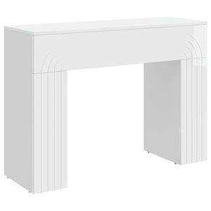 vidaXL Salontafel Hoogglans Wit 102 x 35 x 75 cm Bewerkt hout