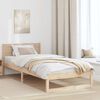 vidaXL Bedframe met hoofdeinde Naturel 75 x 190 cm Massief grenenhout