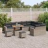 vidaXL Tuin Sofa Set 12 pcs Grijs Poly rattan en gepoedercoat staal