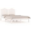 vidaXL Bedframe massief grenenhout wit 180x200 cm