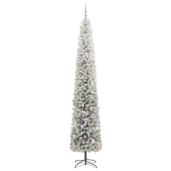 vidaXL Kunstkerstboom Groen 270 cm PVC en Staal en Kunststof