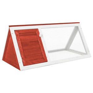 vidaXL Konijnenhok hout rood
