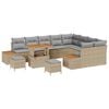 vidaXL Tuinbankenset 12 st 11-Aantal zitplaatsen Beige en Licht Grijs