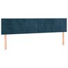 vidaXL Boxspring met matras fluweel donkerblauw 200x200 cm