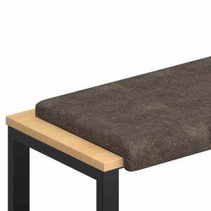 vidaXL Bankkussen Faux Su&egrave;de Stof Donkergrijs Diepte 35 cm