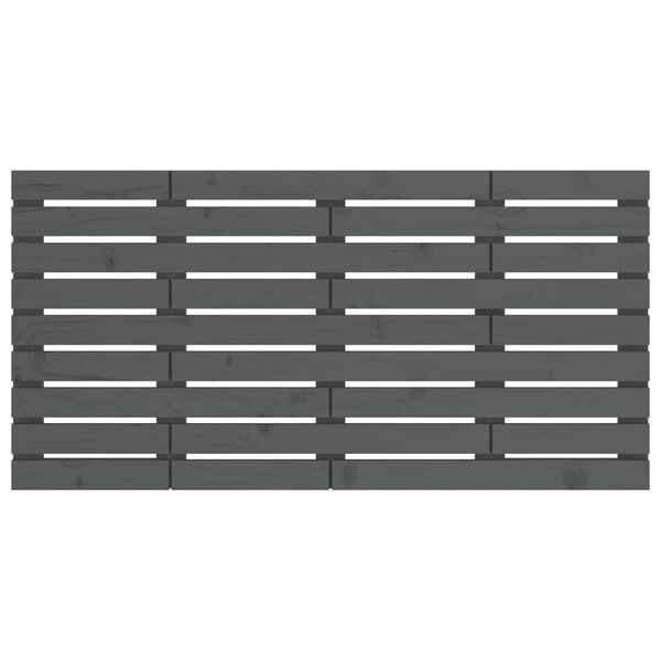 vidaXL Hoofdbord wandmontage 141x3x63 cm massief grenenhout grijs