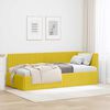 vidaXL Hoekbedframe met hoofdeinde Geel 90 cm x 190 cm Fluweel