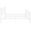 vidaXL Bedframe metaal wit 140x200 cm