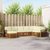 vidaXL Sofa-Sets 8 pcs Natuurlijk en Cr&egrave;me Massief Acaciahout