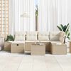 vidaXL Tuin Sofa Set met kussen 7 pcs Beige poly rattan