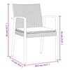 vidaXL Tuinstoelen 4 st met kussens 56,5x57x83 cm poly rattan zwart