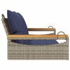 vidaXL Schommelbank met kussens 109x62x40 cm poly rattan grijs