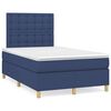 vidaXL Boxspring met matras en LED stof blauw 120x190 cm