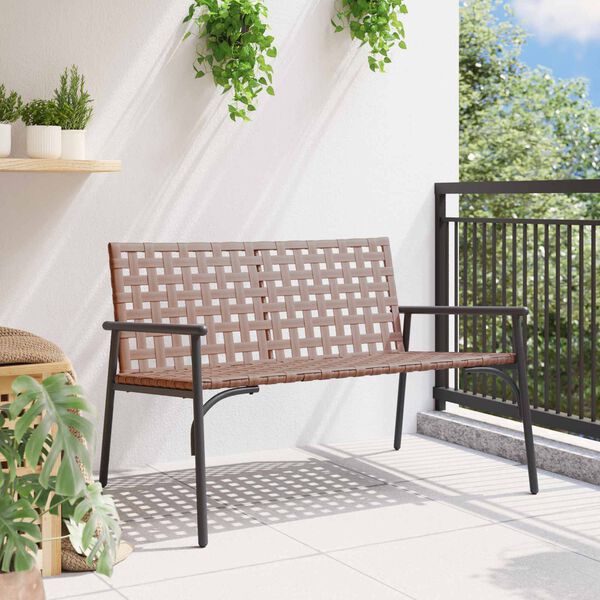 vidaXL Tuinstoel Zwart 113 x 79 x 75cm poly rattan