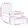 vidaXL Boxspring met matras fluweel lichtgrijs 80x200 cm