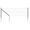 vidaXL Euro-hek met grondpennen 50 x 0,4 m PVC-Coated Staal Groen Mesh