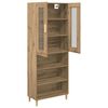 vidaXL Hoge kast Artisan Eiken 69,5 x 34 x 180 cm