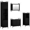 vidaXL Badkamerkastenset 4 st Zwart eiken 40 x 36 x 181 cm