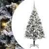 vidaXL Kunstkerstboom met 300 LED Wit 180 cm PVC en Staal en Kunststof
