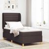 vidaXL Boxspringbed met Matras Donkergrijs 90x190 cm Donkerbruin Stof