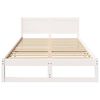 vidaXL Bedframe met hoofdeinde Wit 120 x 200 cm Massief grenenhout