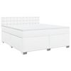 vidaXL Boxspring met matras kunstleer wit 180x200 cm