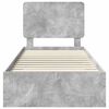 vidaXL Bedframe met hoofdeinde Beton Grijs 90 x 190 cm Bewerkt hout